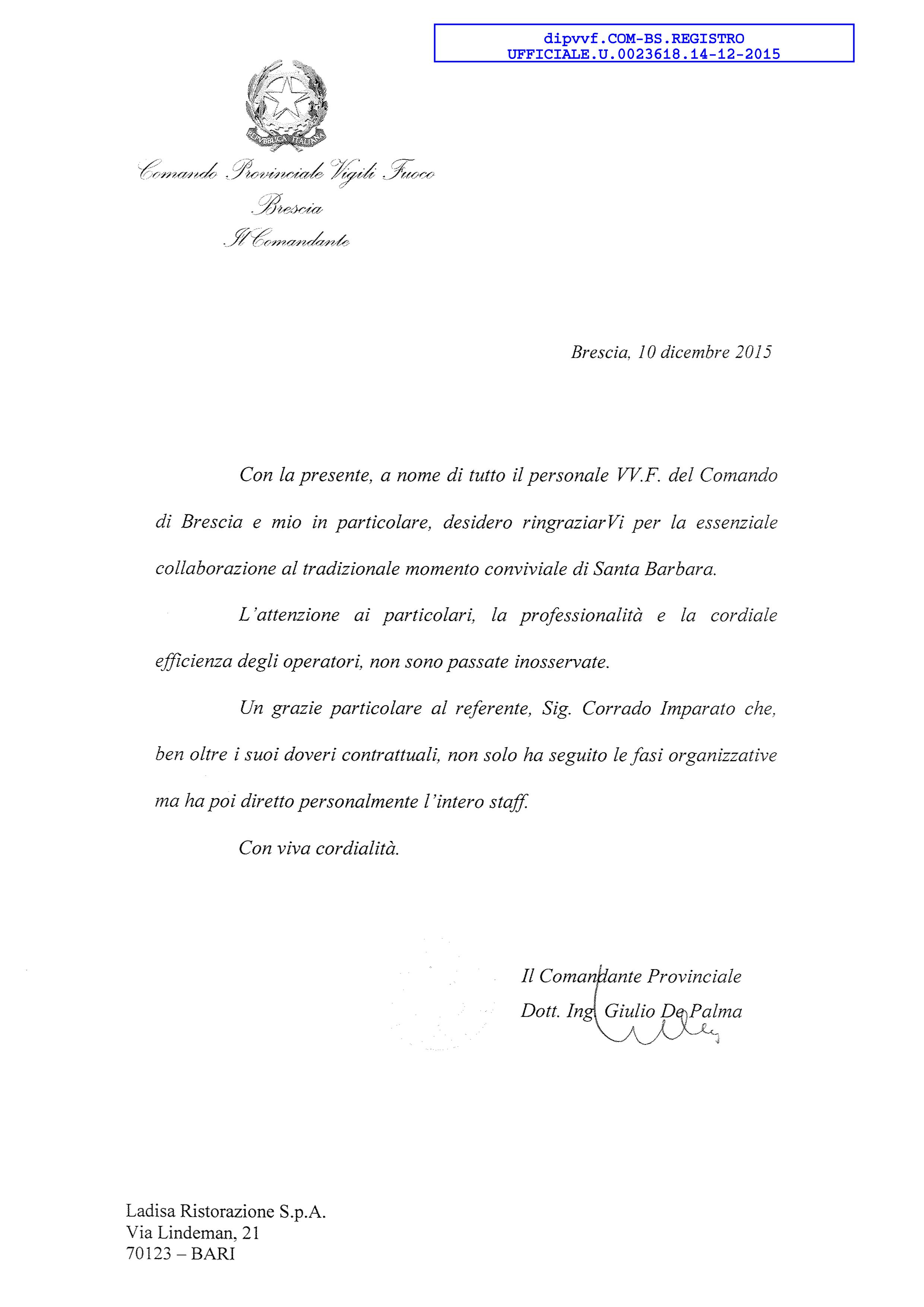 COMANDO PROVINCIALE VIGILI DEL FUOCO - BRESCIA