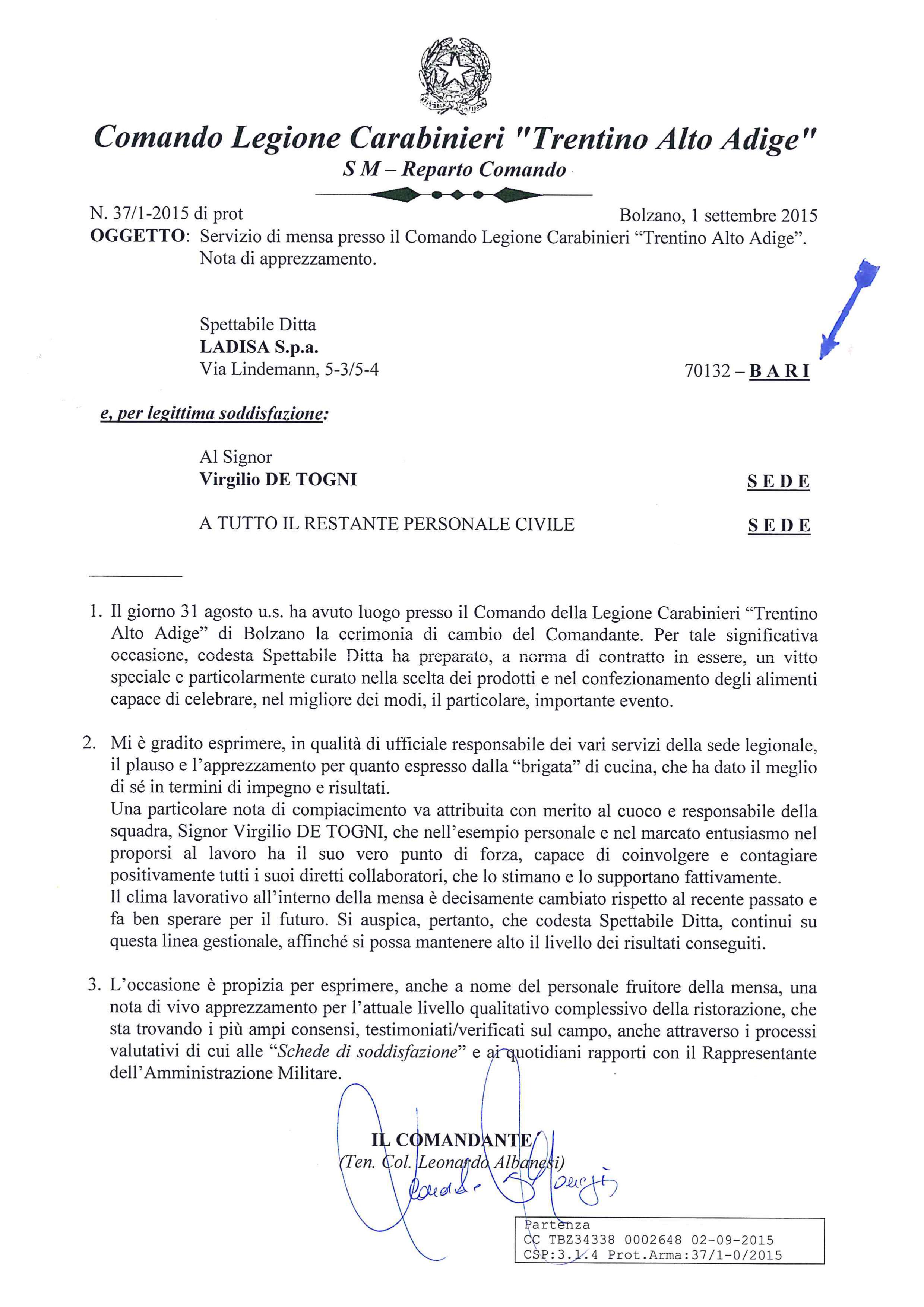 COMANDO LEGIONE CARABINIERI TRENTINO ALTO ADIGE