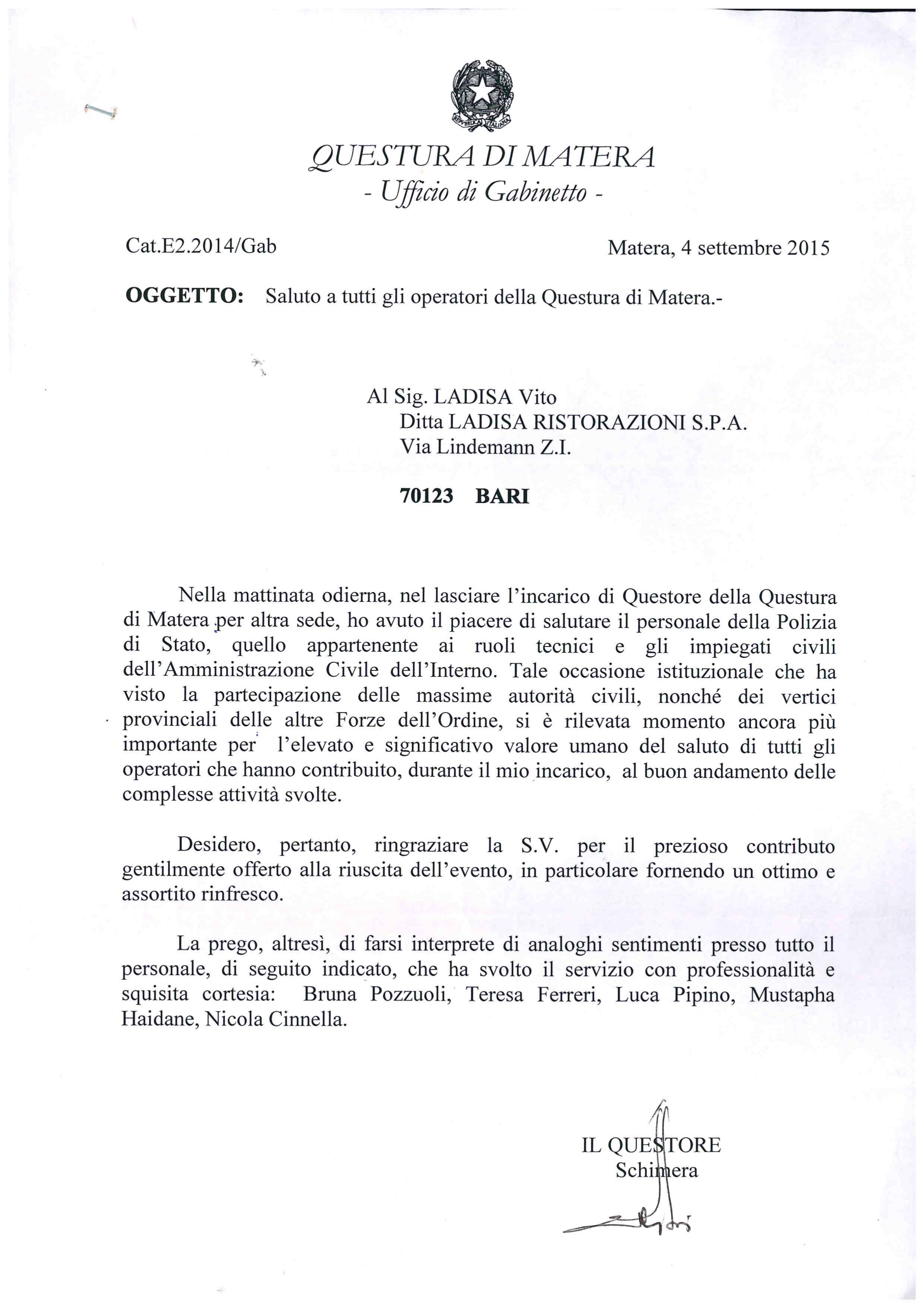 QUESTURA DI MATERA