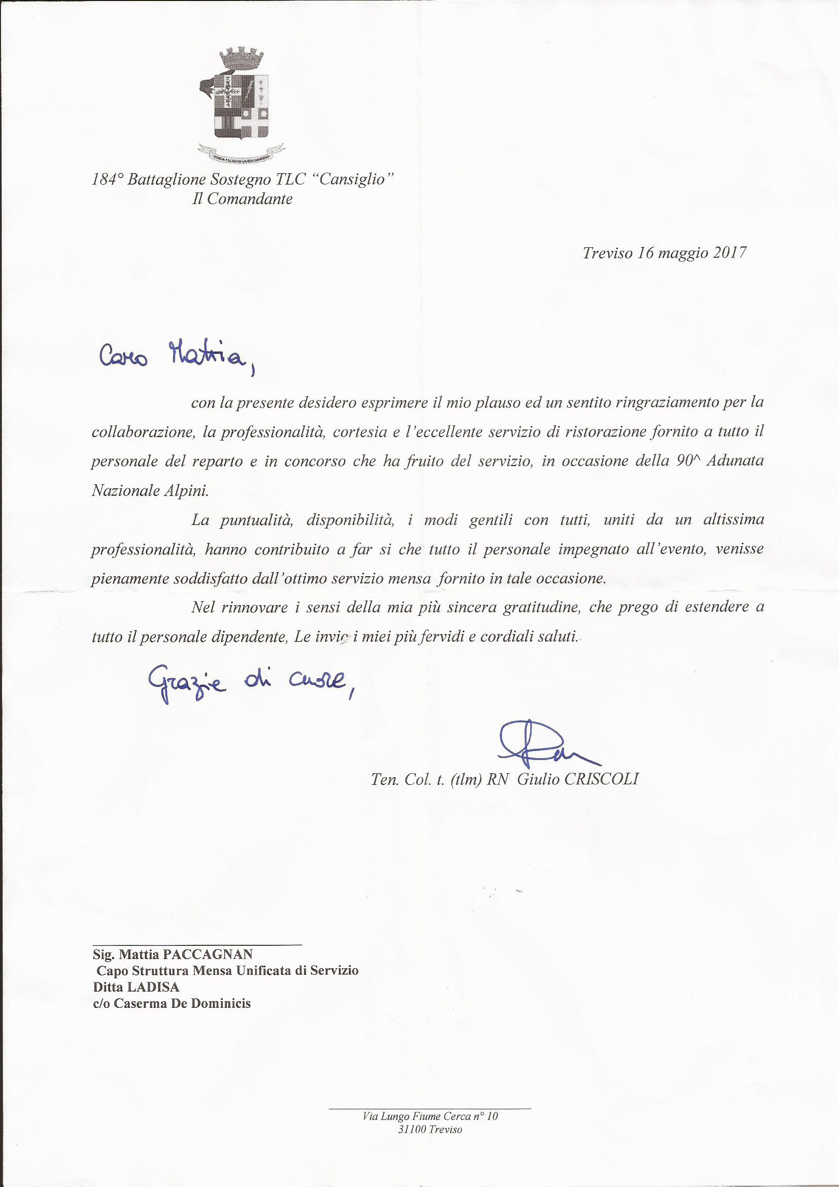 184° Battaglione Sostegno TLC Cansiglio